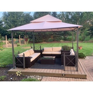 Santa Rosa Outdoor 7 Seater Wicker Sofa Chat Set by Christopher Knight Home