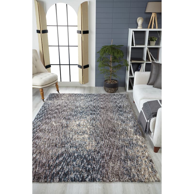 Domani Plush Mid-Century Casually Heathered Shag Area Rug