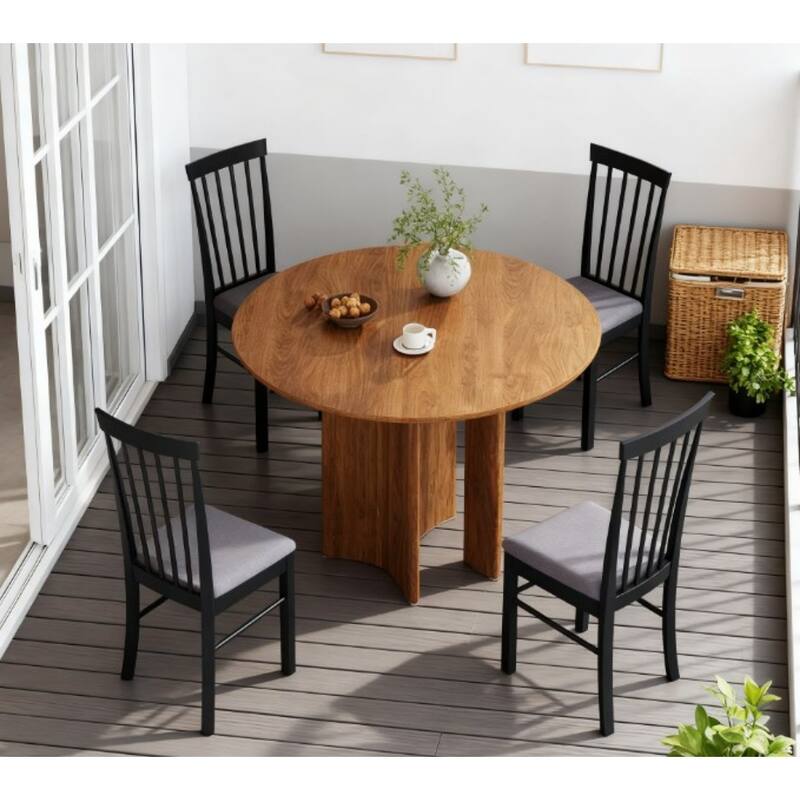 Modern Upholstered Dining Chairs Set of 2, with Rubber Wood Frame