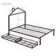 preview thumbnail 44 of 87, Metal Platform Bed with two drawers, House-Shaped Headboard Design for Kids, Boys and Girls