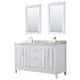 Option White / White Carrara Marble Top / Brushed Gold