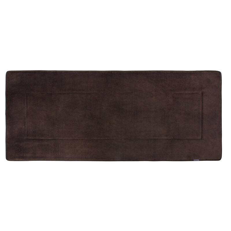Ultra-Soft Extra-Thick Non-Slip Memory Foam Long Bath Runner Mat 2 ft x 5 ft - 5ftx2ft - Coffee Brown