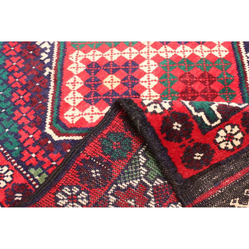 ECARPETGALLERY Hand-knotted Teimani Red Wool Rug - 2'9 x 4'7