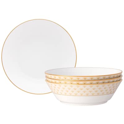 Trocadero Gold Set Of 4 Soup Bowls, 7", 22 oz.