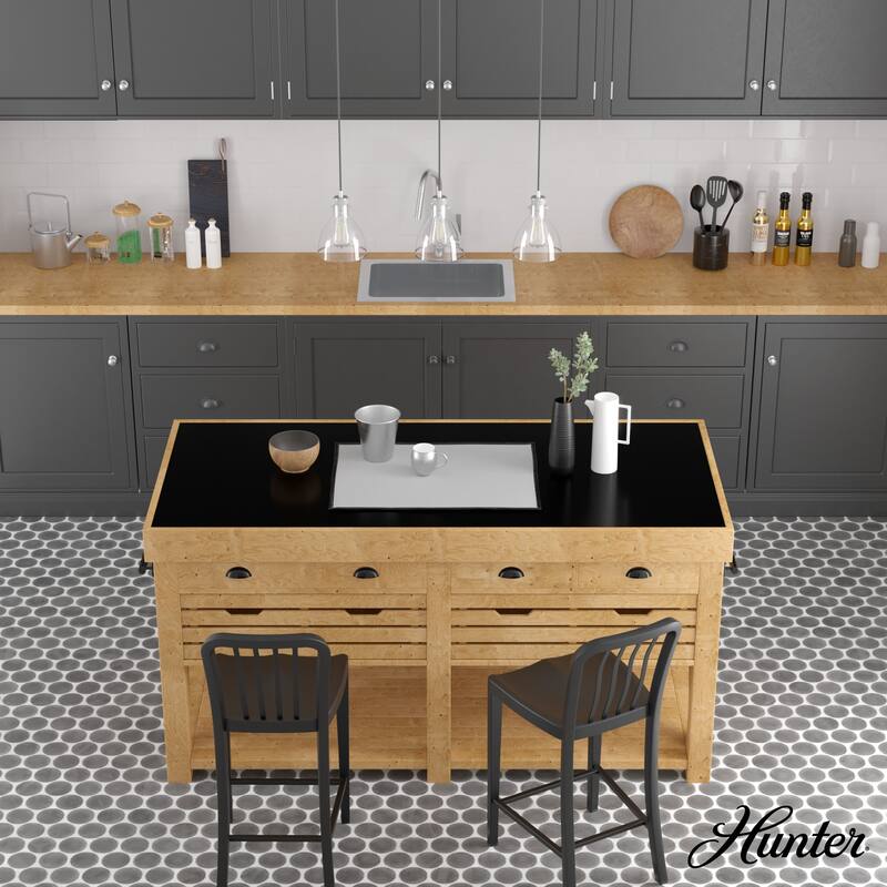 Hunter Van Nuys 3-Light Linear Cluster Pendant - Kitchen Island, Dining Room - Vintage, Industrial, Contemporary