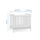 preview thumbnail 12 of 10, Middleton Mini Crib with 2.75-Inch Mattress, Greenguard Gold Certified, Textured Limestone