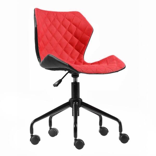 Modern Home Ripple Mid Back Office Chair On Sale Overstock 22251124 Black Red
