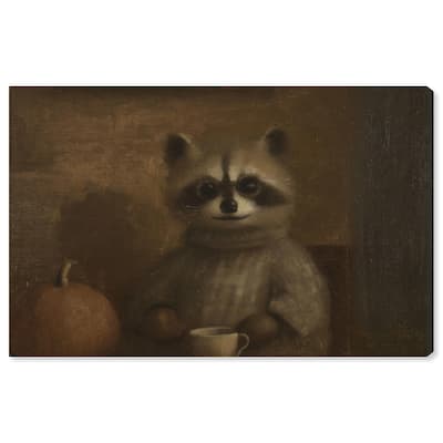 Raccoon Reverie Canvas by Art Remedy, Gallery Wrapped