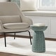 preview thumbnail 1 of 17, WYNDENHALL Willis 13" Wide Solid Wood Contemporary Accent Table & Fully Assembled - 12.6" D x 12.6" W x 17.7" H Teal Wash