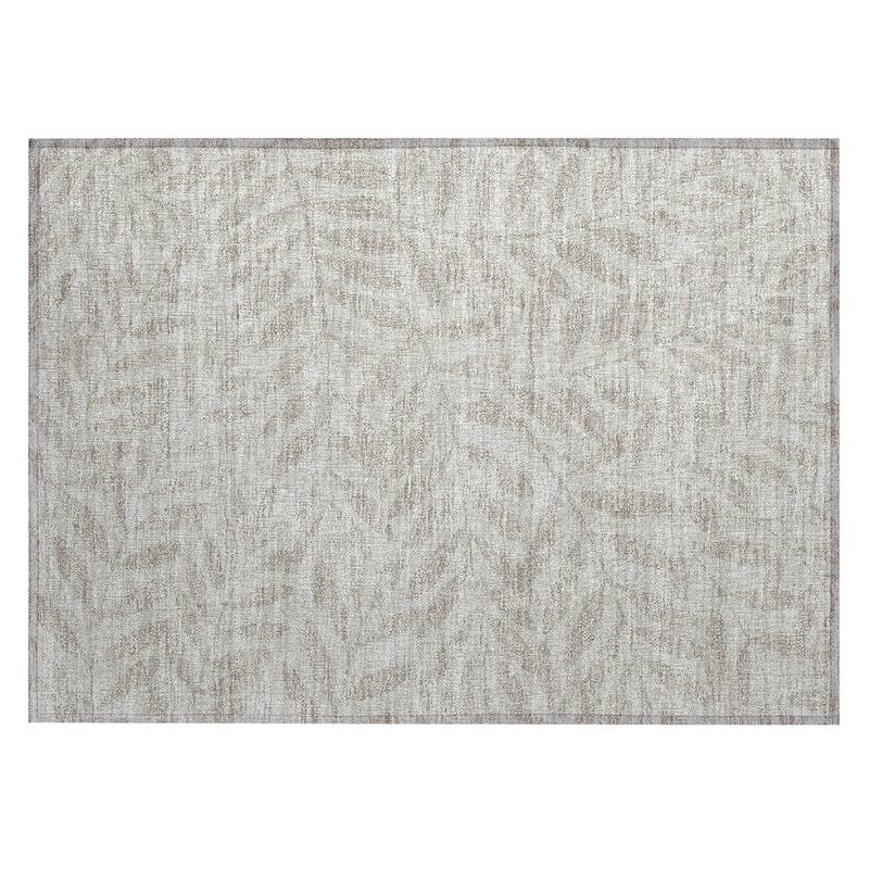 Machine Washable Indoor/ Outdoor Chantille Palm Rug