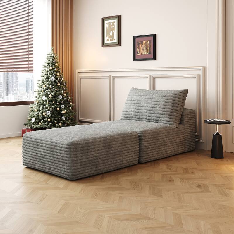 66.9-in Casual Gray 1 -seater Reclining Sectional - 8' x 10' - Symmetrical