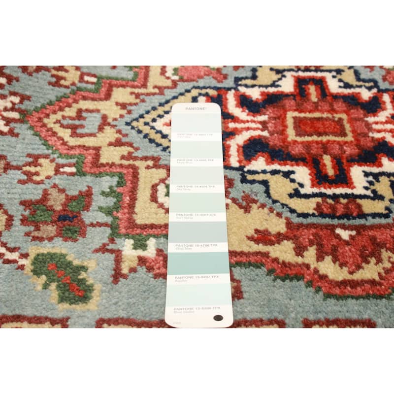 ECARPETGALLERY Hand-knotted Serapi Heritage Light Blue Wool Rug - 2'6 x 22'1