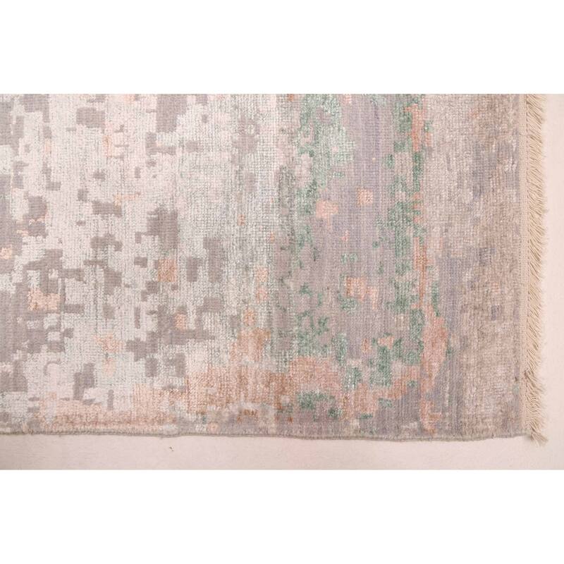 ECARPETGALLERY Hand-knotted Legacy Grey Silk, Wool Rug - 7'11 x 9'10