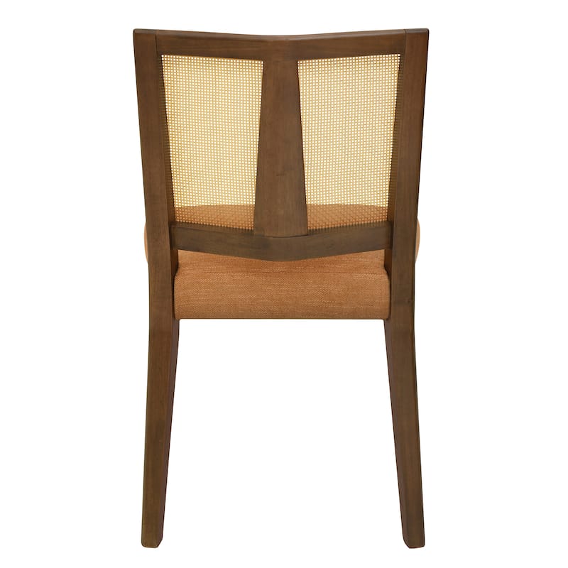 Christopher Knight Home - Oliver Mid-Century Rattan Back Upholstered Dining Chair Set of 2