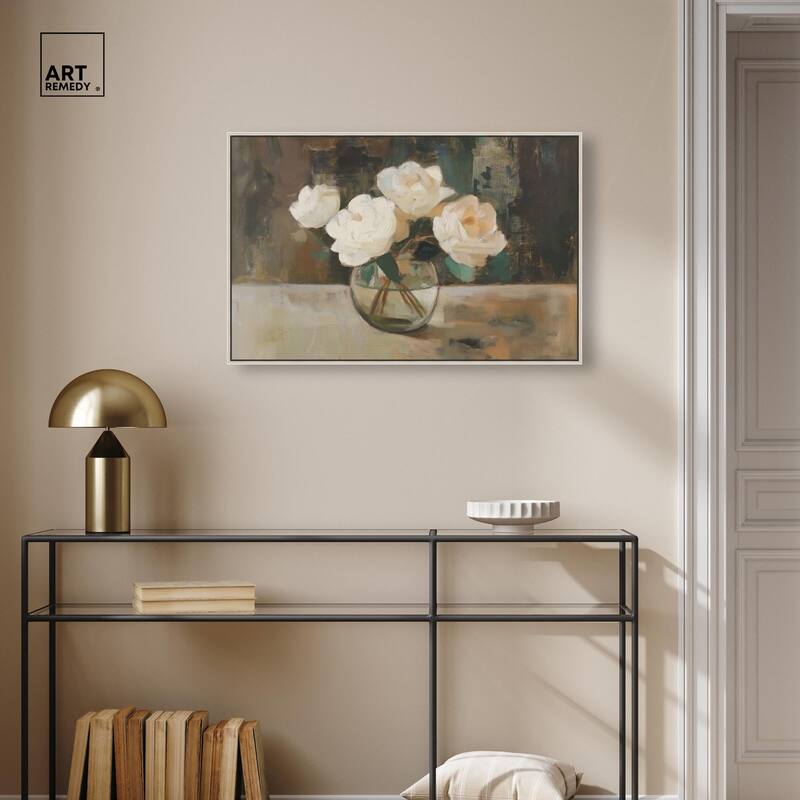 Creamy Cascade Cluster I Canvas by Art Remedy