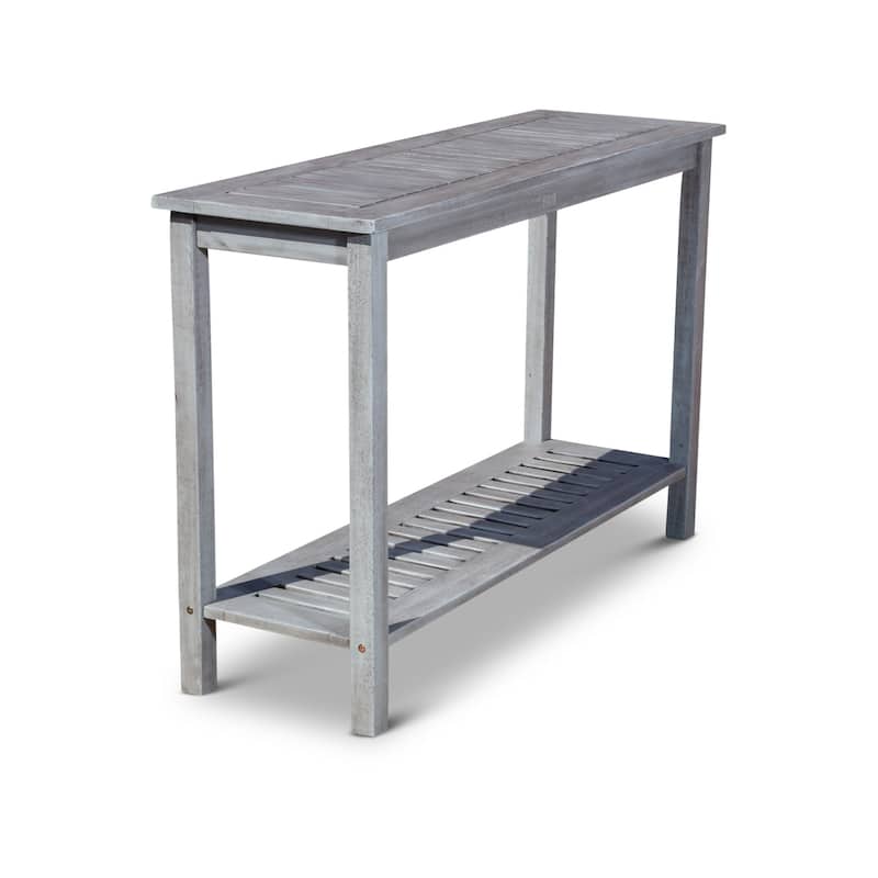 DTY Outdoor Living Longs Peak Eucalyptus Console Table - Silver Gray