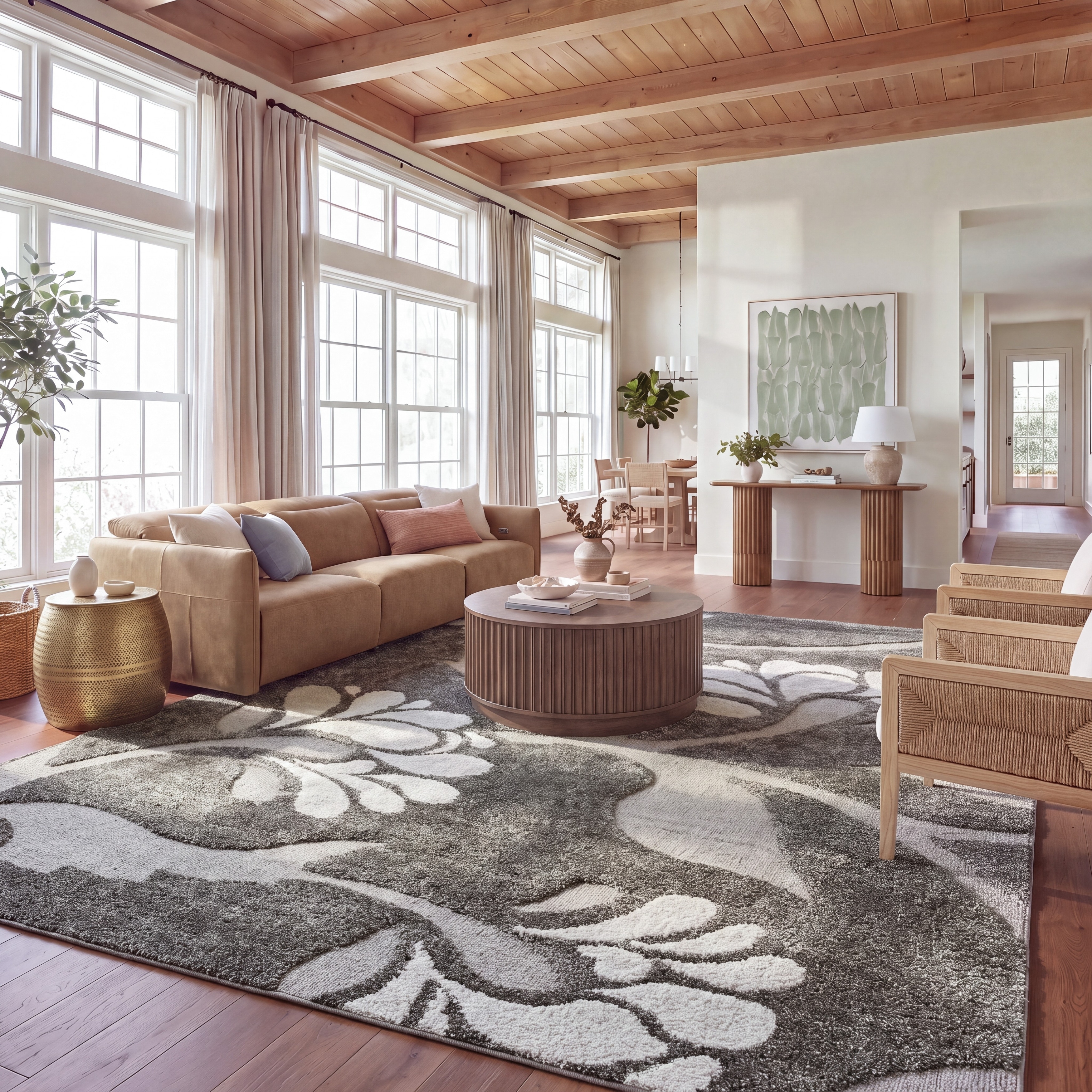 SAFAVIEH Florida Shag Veroniki Floral 1.2-inch Thick Rug