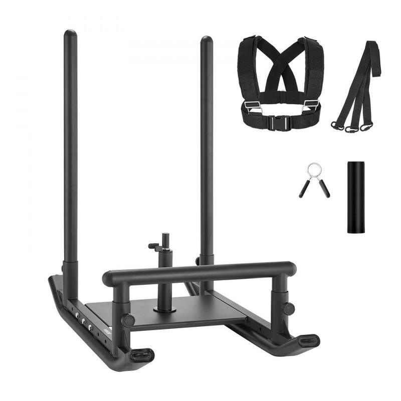 Steel Speed Training Sled with Adjustable Harness and Shoulder Straps for Strength Workouts - 40.6” x 26” x 40.9”