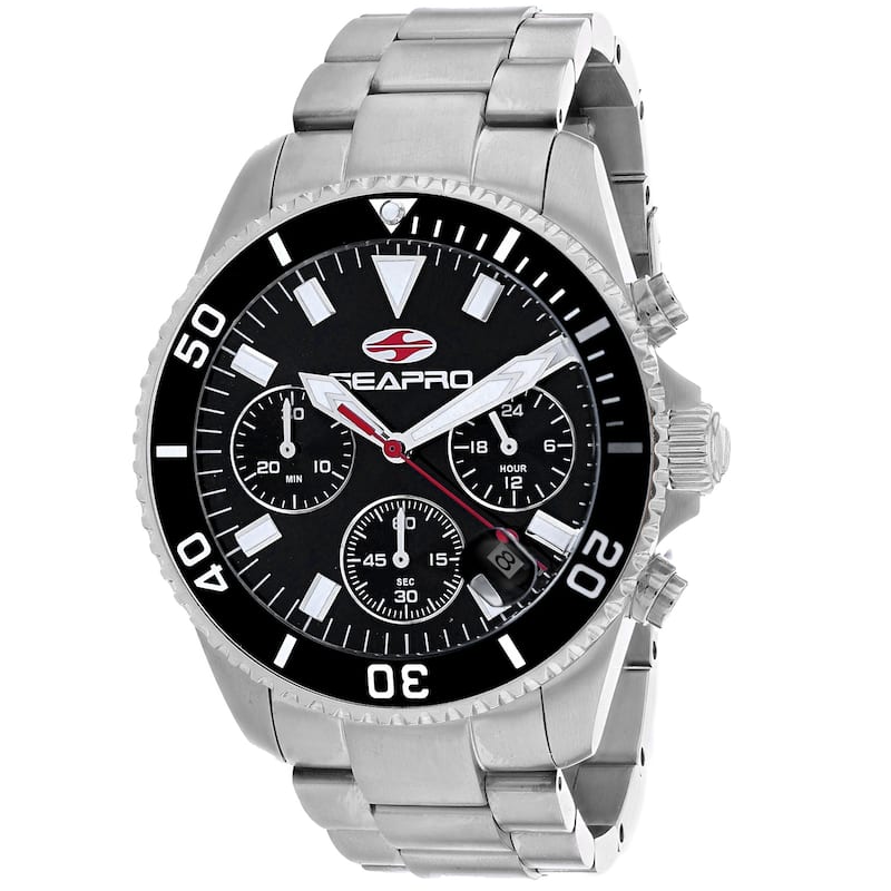Seapro Men's Scuba 200 Chrono Black Dial Watch - SP4351 - 6 (36)