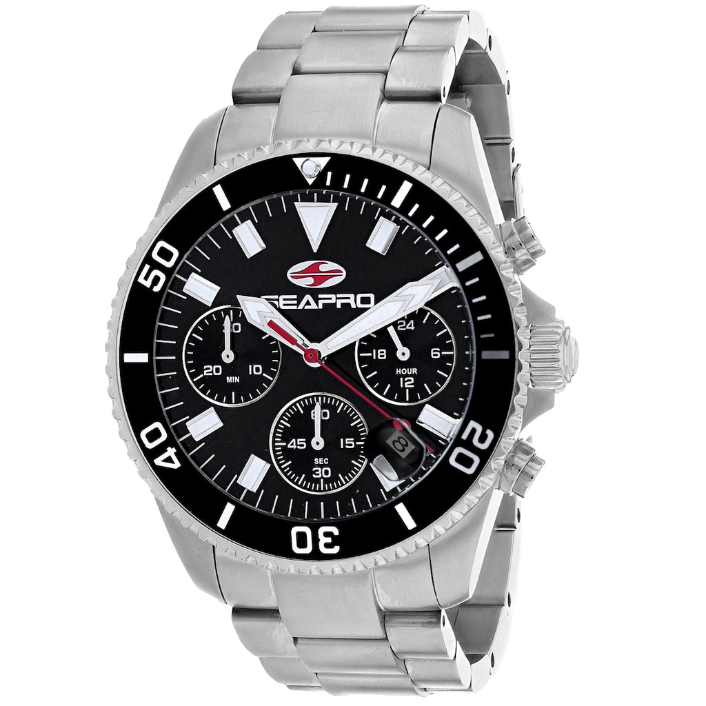 Seapro Men's Scuba 200 Chrono Black Dial Watch - SP4351 - 6 (36)