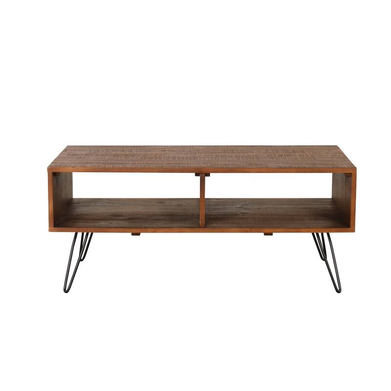 Turner Reclaimed Solid Wood 42-inch Hairpin Leg Coffee Table