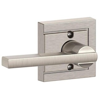 Schlage J-Series Lasalle Dummy Door Lever - Satin Nickel Non-Turning Handle For Double Doors