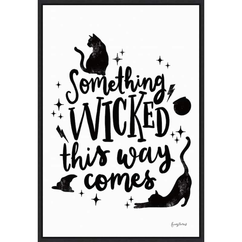 Amanti Art Sophisticated Spooky IV Cat Framed Canvas Wall Art