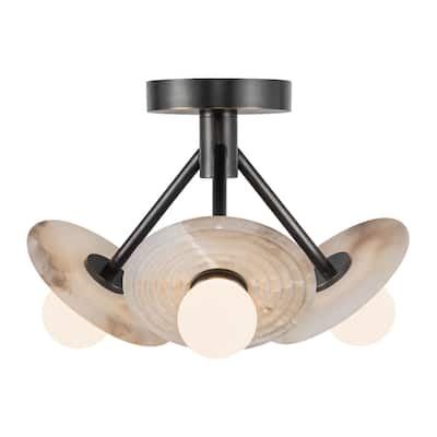Alora Lighting SF346313 Dahlia 13" Wide LED Semi-flush Ceiling Fixture