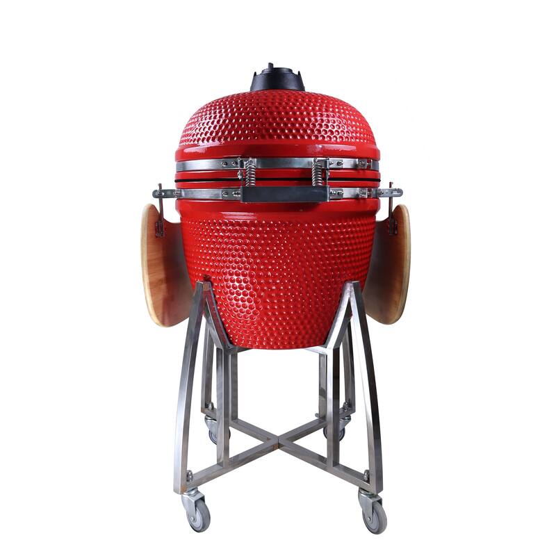23" Comfortbilt Kamado Grill In Red - N/A