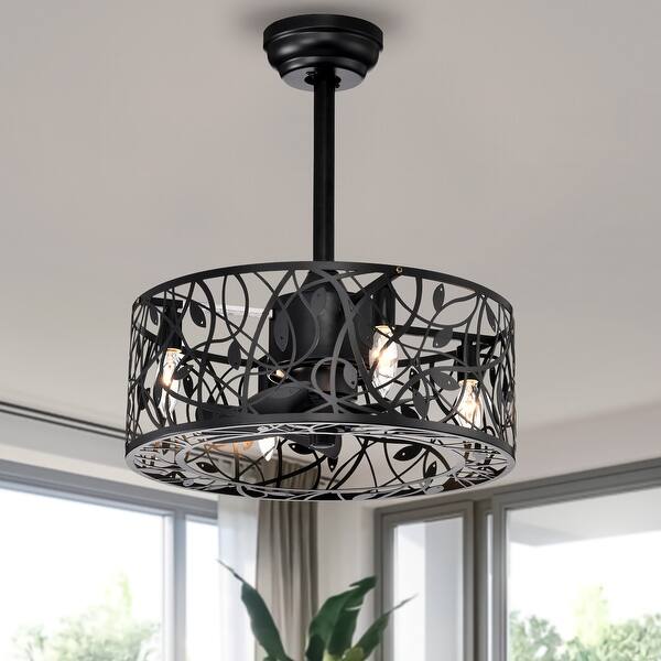 slide 2 of 9, 18'' Decor Forward Reverse 5 Blades Ceiling Fan Lamps, Industrial Style Vintage Fan Ceiling Fan with 3 Speeds Adjustable