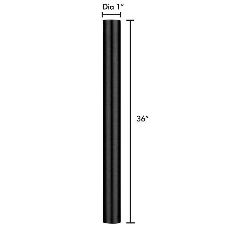 Ceiling Fan Downrods 1" D - Black - 36"