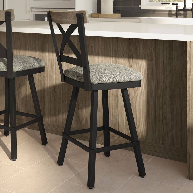 Amisco Snyder Swivel Counter and Bar Stool