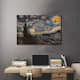 The Starry Night Print On Wood by Vincent van Gogh - Multi-Color - Bed ...