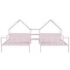 preview thumbnail 15 of 13, Pink Twin Metal Double Platform Bed with Nightstand