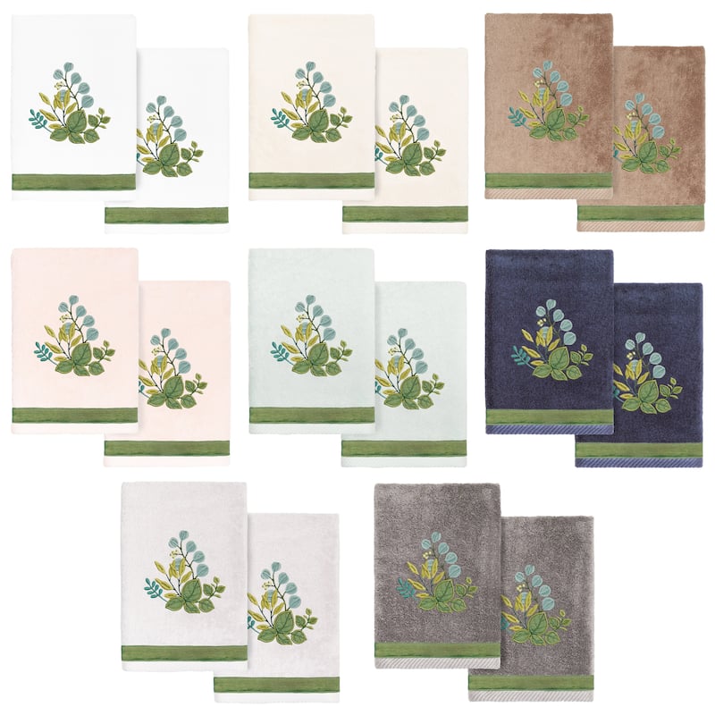 Authentic Hotel and Spa Turkish Cotton Botanica 2 PC Hand Towel Set