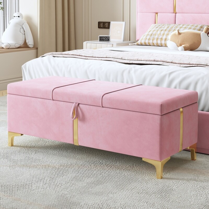 Pink storage 2025 chair