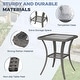 preview thumbnail 6 of 7, EROMMY Outdoor 3 Pieces Swivel Rocker Patio Chair Sets with Glass Table, All-Weather Wicker & Thickened Cushions for Backyard