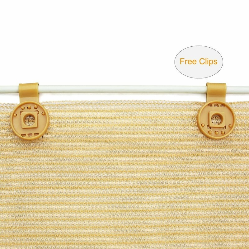 Shatex 90% UV 6ftx50ft Heavy Shade Fabric Roll Sunscreen Sun Shelter Wheat - 6ftx 50ft - 6ftx 50ft