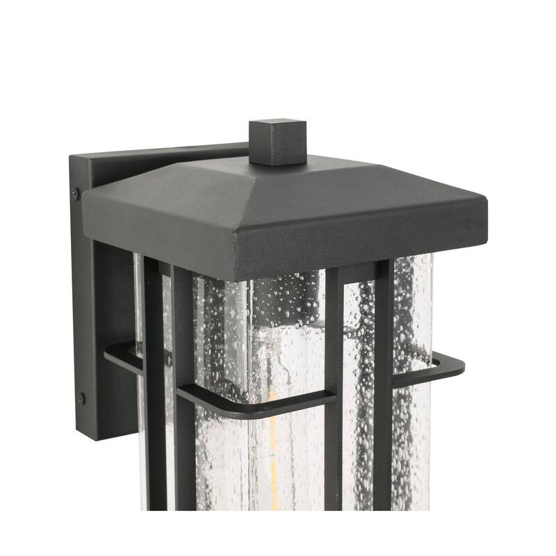Black Minimalist Retro Glass Wall Lamp Without Bulbs