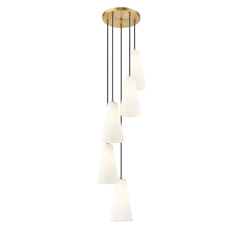 Z-Lite 3043P7-5R Farrell 5 Light 12" Wide Chandelier