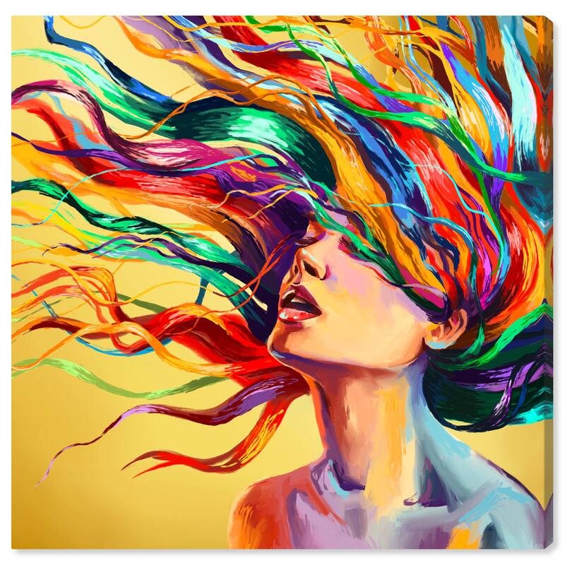 Wynwood Studio Canvas Fashion and Glam Burst of Saturation II Yellow and Modern & Contemporary Wall Art Canvas Print
