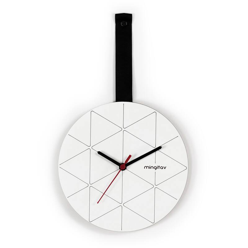 9"Round Wall Clock - Black/White
