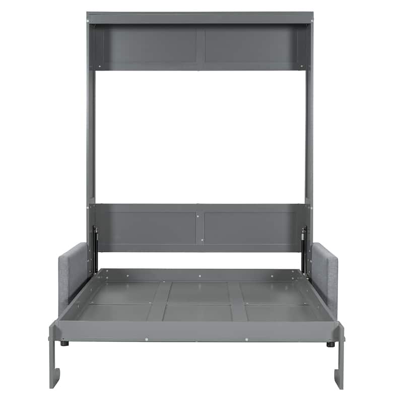 Full Size Murphy Bed Wall Bed with Sofa and Storage