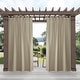 preview thumbnail 28 of 99, ATI Home Indoor/Outdoor Solid Cabana Tab Top Curtain Panel Pair 54X108 - taupe