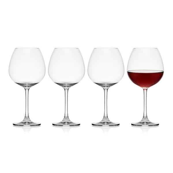 Mikasa Set of 4 Lana Red Wine Balloon Glasses, 23 Oz