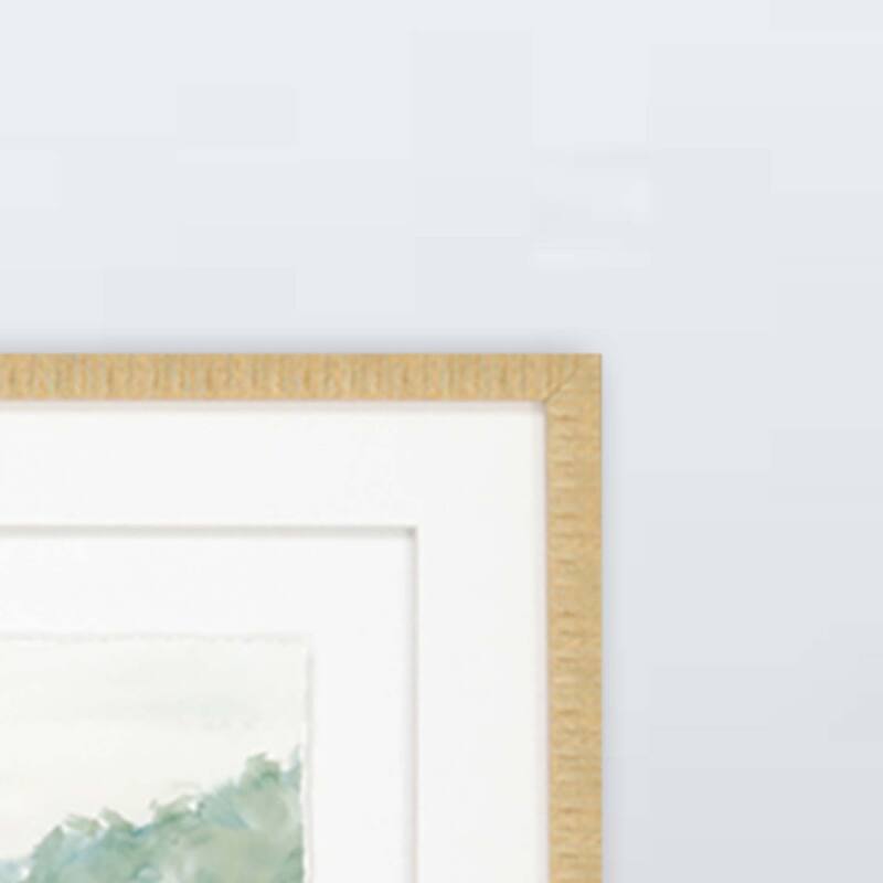 Watercolour I Framed Art Giclee Under Glass - Green