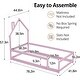 preview thumbnail 28 of 42, Twin Size House-Shaped Headboard Floor Bed with Fences
