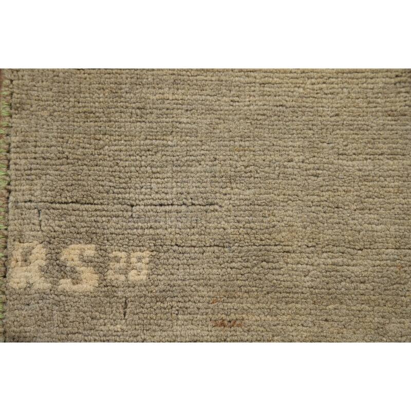 Gabbeh Modern Foyer Rug Beige Handmade Wool Carpet - 2'8"x 3'11"