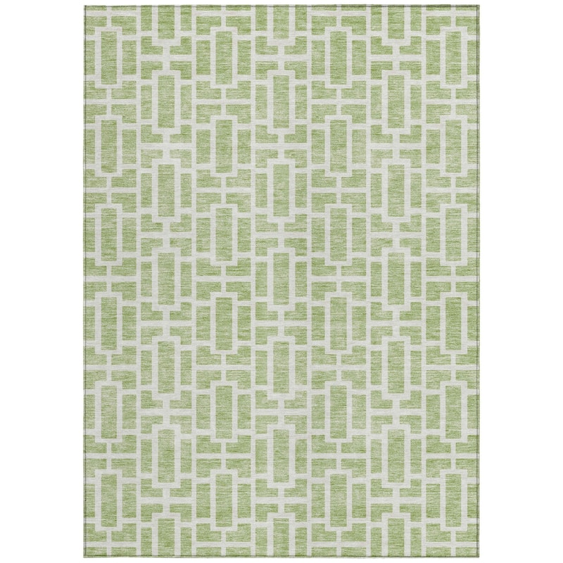 HomeRoots Geometric Transitional Rectangle Outdoor Rug