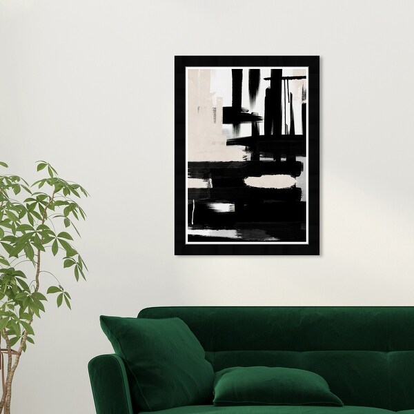Wynwood Studio 'Road to Nowhere' Abstract Wall Art Framed Print Textures - Black, White. Opens flyout.